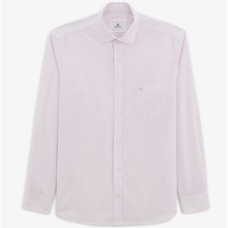Chemise manches longues à rayures serge blanco rose lilas