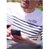 T-Shirt MARINIERE BLEU CHASSE TRICOLORE