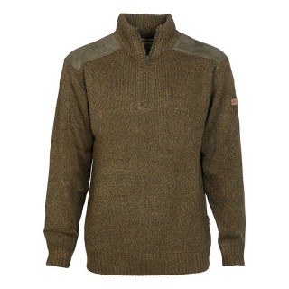Pull chasse brode col cheminee