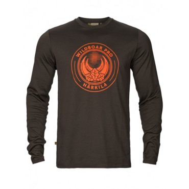 T-Shirt Harkila Game Shadow Brown Wildboar LS