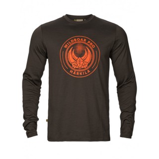 T-Shirt Harkila Game Shadow Brown Wildboar LS