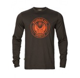 T-Shirt Harkila Game Shadow Brown Wildboar LS