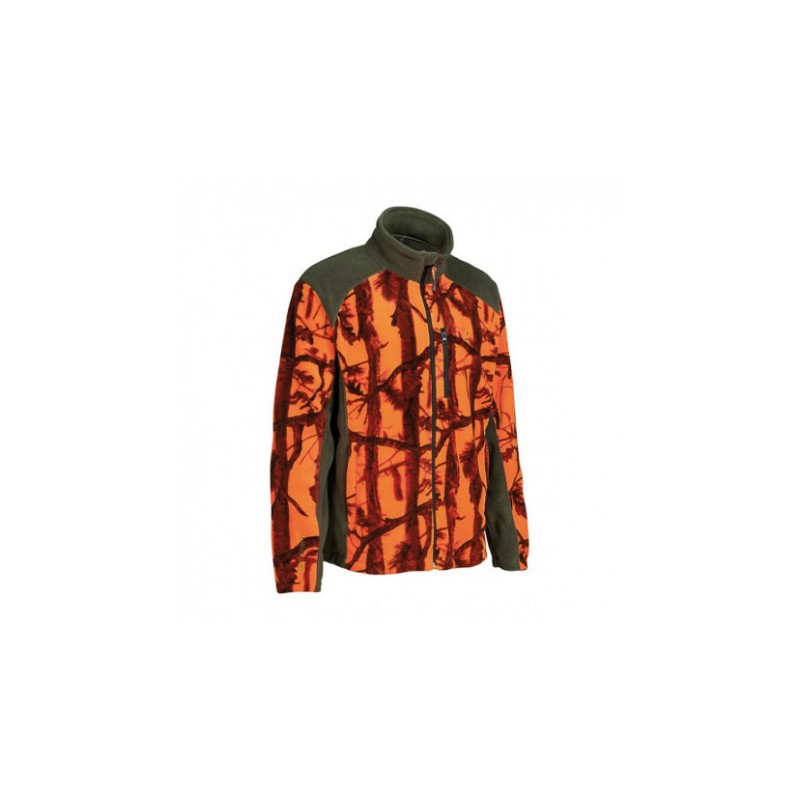 BLOUSON POLAIRE CHASSE GHOSTCAMO BLAZE/BLACK