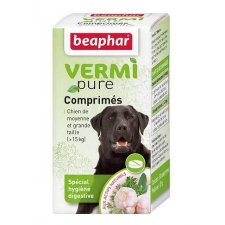 VERMIPURE COMPRIME POUR CHIEN + DE 15KG