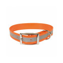 COLLIER BIOTHANE 25MM ORANGE REFLECHISSANT